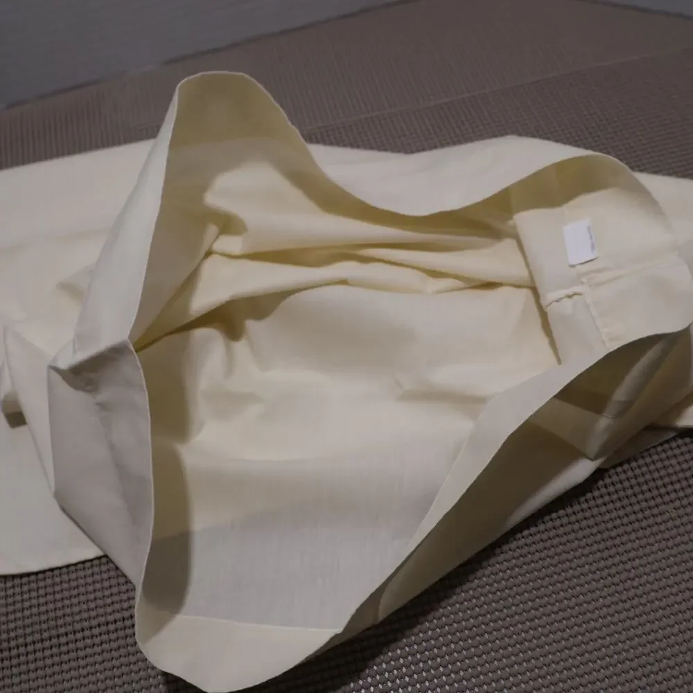 THE BIBB COMPANY Standard Pillowcase Cream 50/50 Cotton Polyester USA